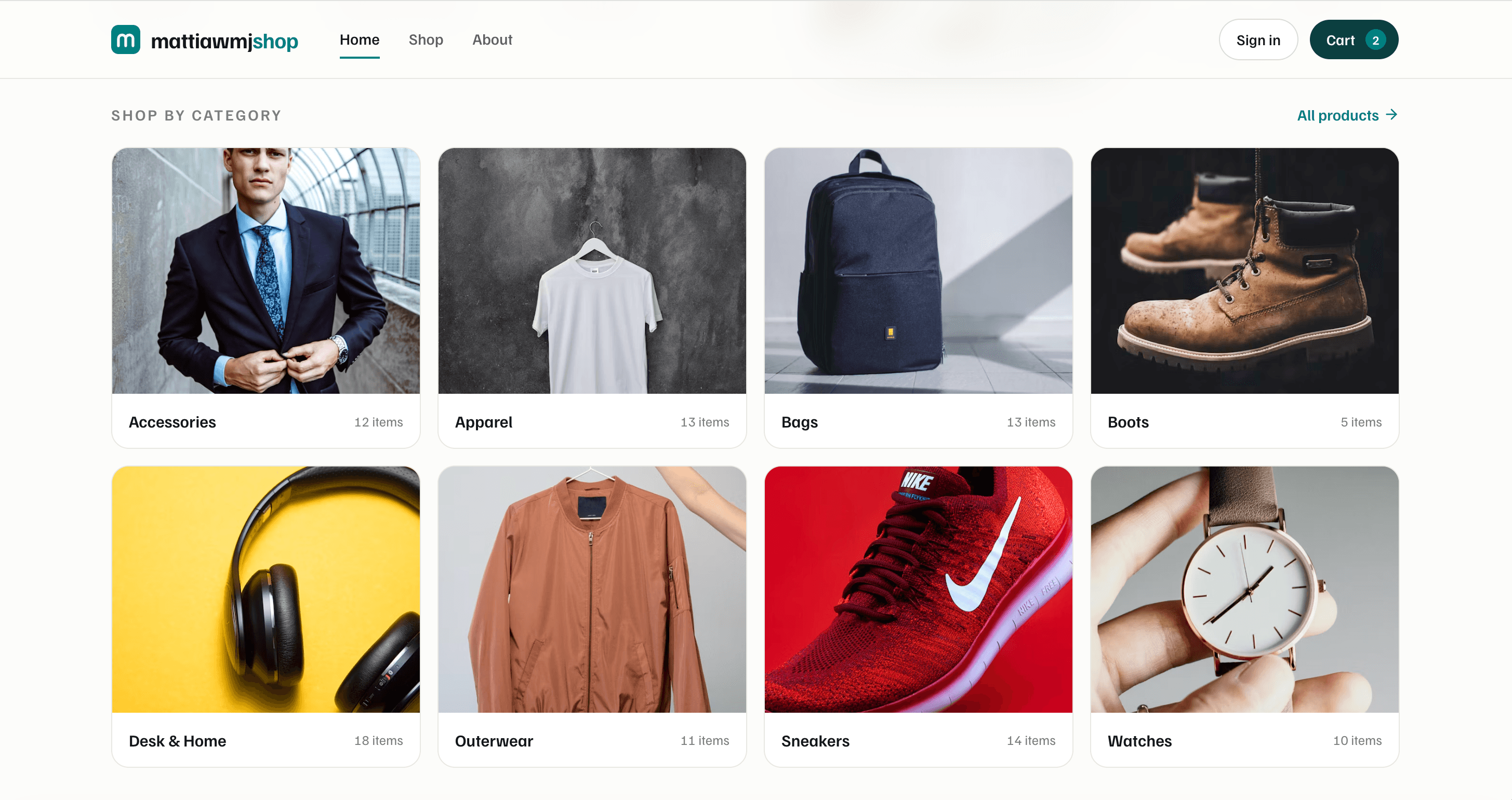mattiawmjshop storefront — everyday things, considered